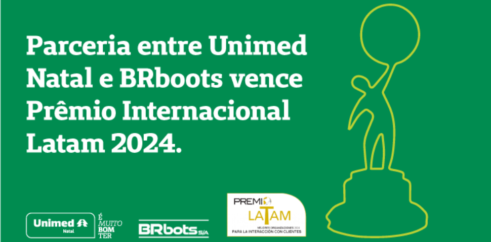Parceria entre Unimed Natal e BRbots vence Prêmio Internacional Latam 2024
