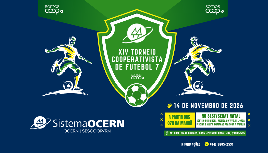 Sistema OCERN abre inscrições para a 14ª edição do Torneio Cooperativista de Futebol 7